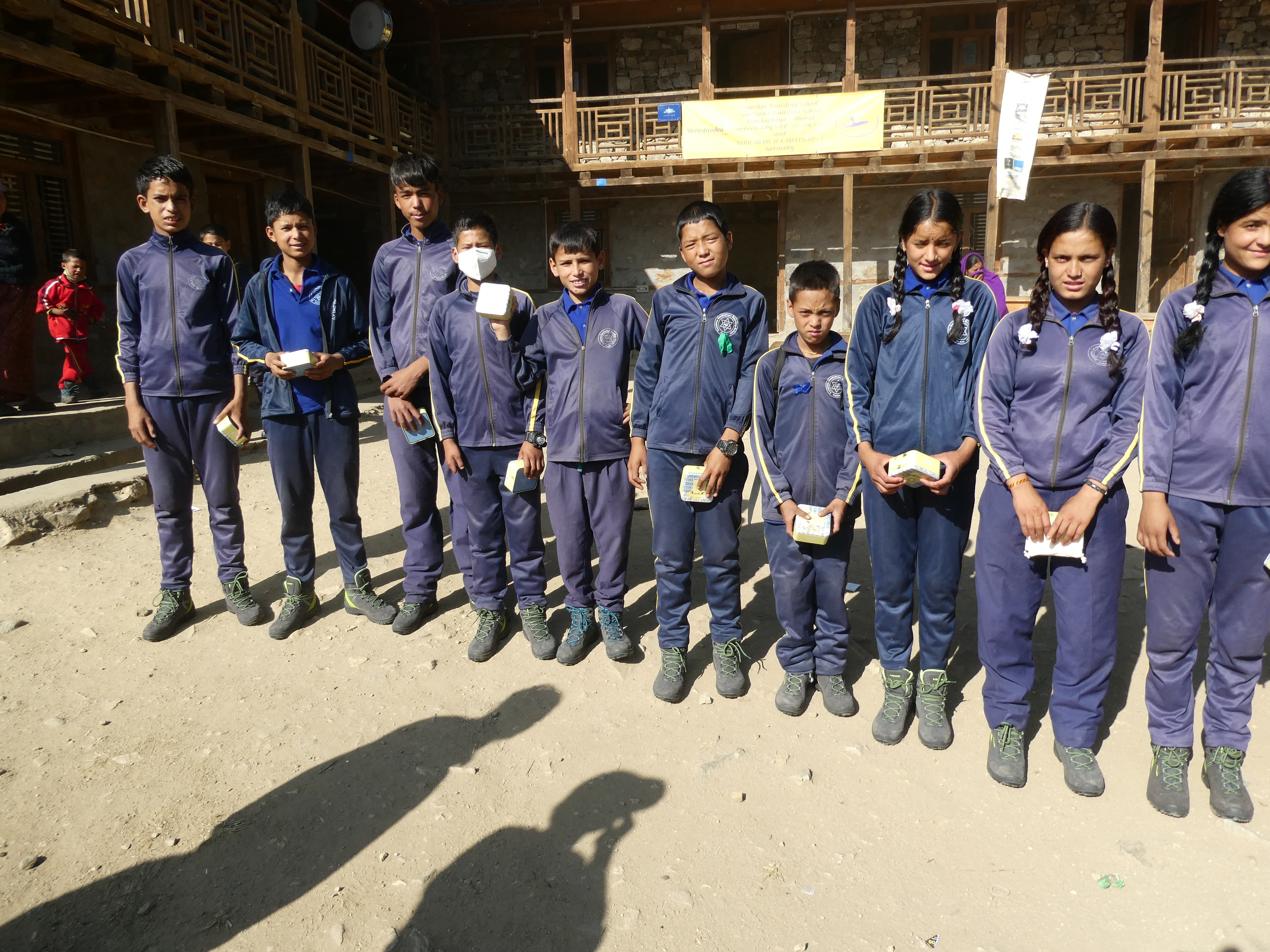 Nepal Schulgebäude im Bau